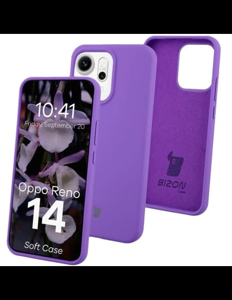 Bizon Soft Case Oppo Reno 14 lila