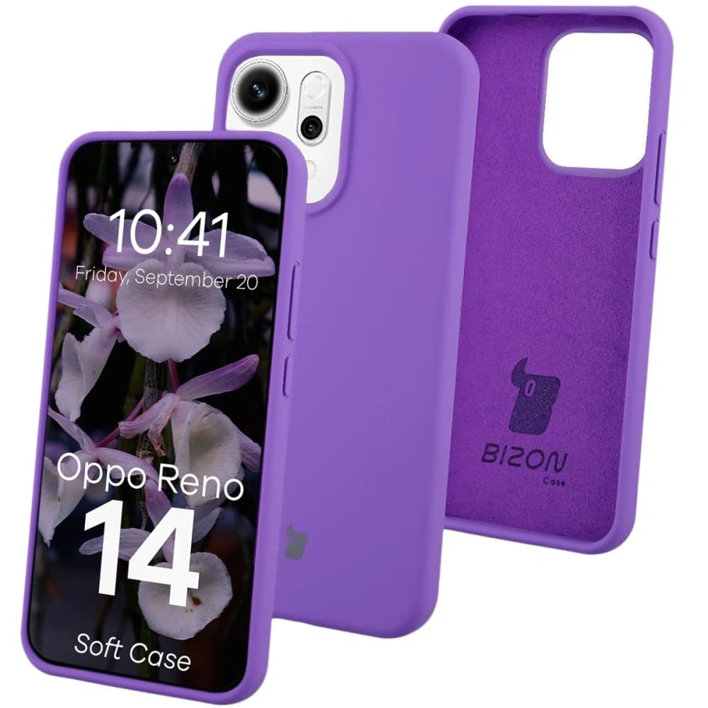 Bizon Soft Case Oppo Reno 14 lila