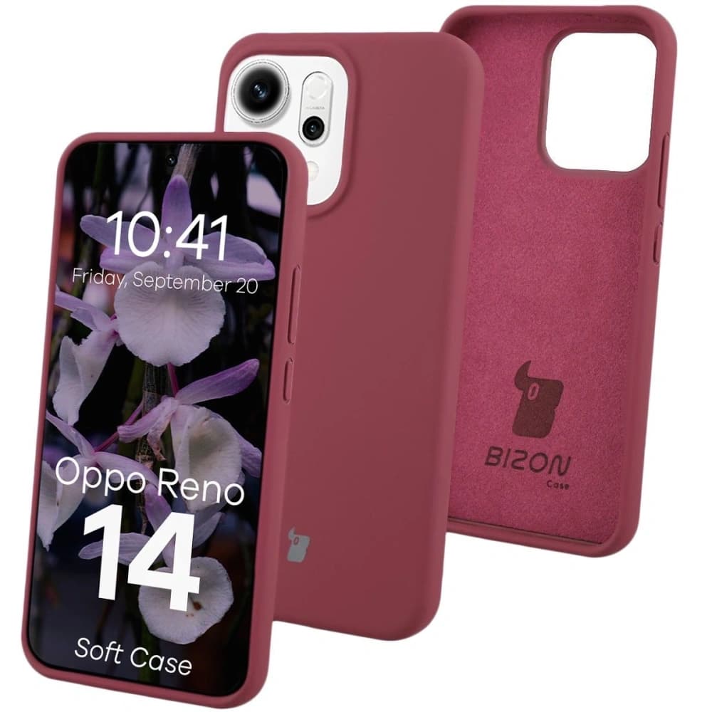 Bizon Soft Case Oppo Reno 14 tmavě fialový - 1