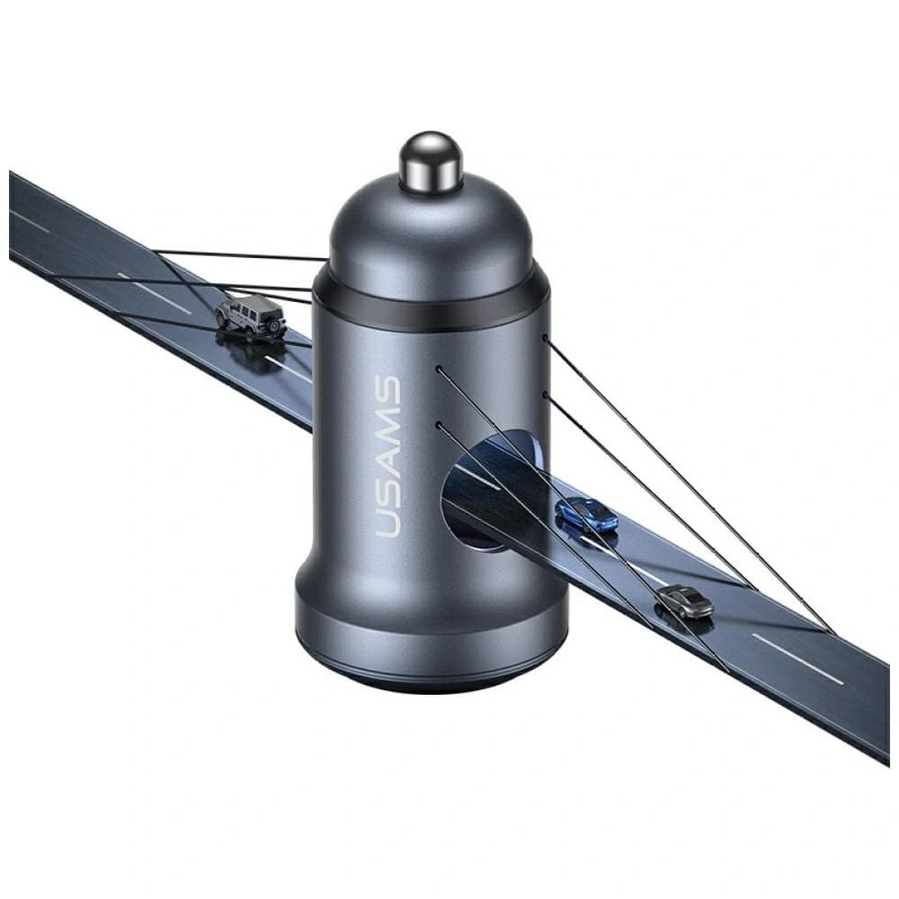 USAMS CC321 Alumínium 30W USB-C PD Autós Töltő oxidáció - 4