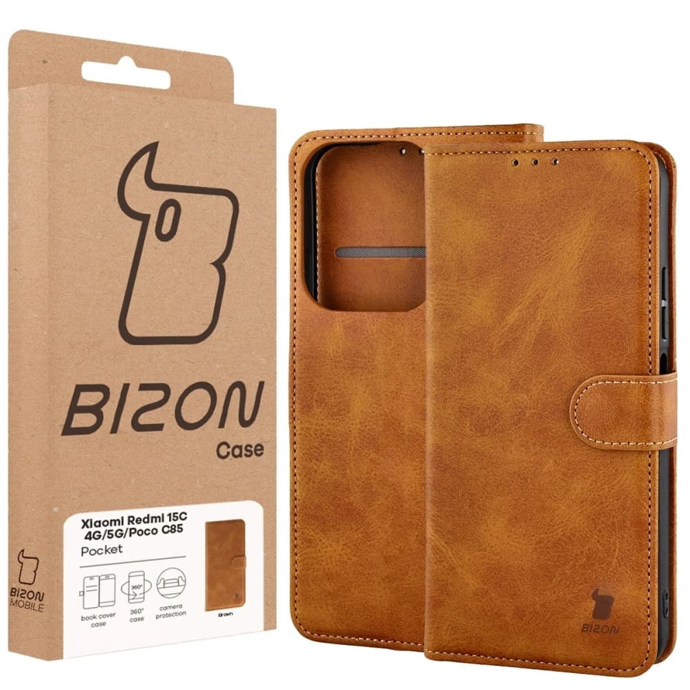Bizon Case Tasche Xiaomi Redmi 15C 4G / 5G / Poco C85 173mm braun - 6