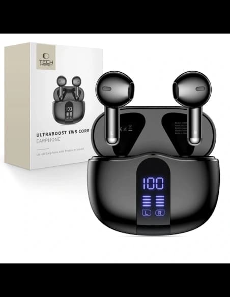 Căști Tech-Protect Ultraboost TWS Core G2 Negre
