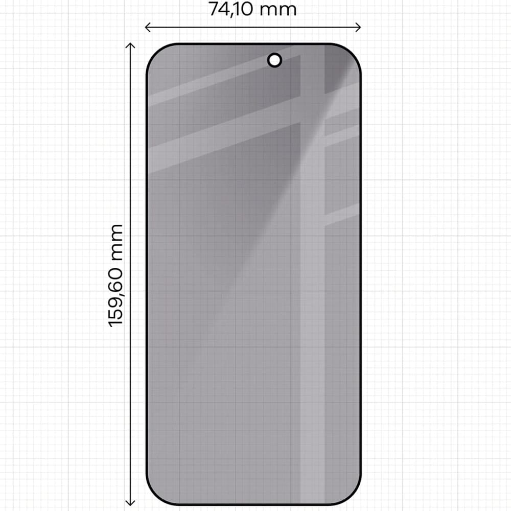 Bizon Glass Edge Shadow Apple iPhone 17 Pro Max fekete kerettel árnyékolt - 2