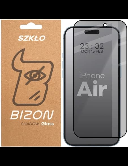 Bizon Glass Edge Shadow Apple iPhone Air nuanțat cu un cadru negru