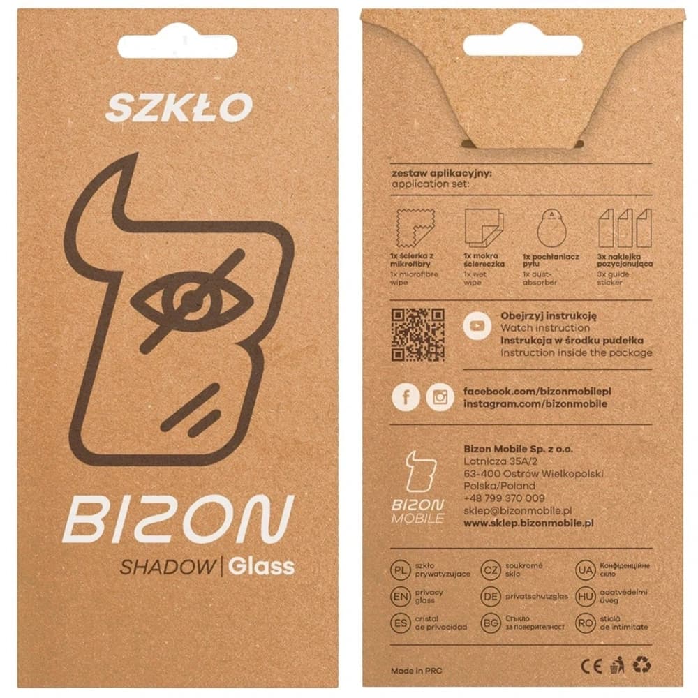 Bizon Glass Edge Shadow Apple iPhone Air nuanțat cu un cadru negru - 5