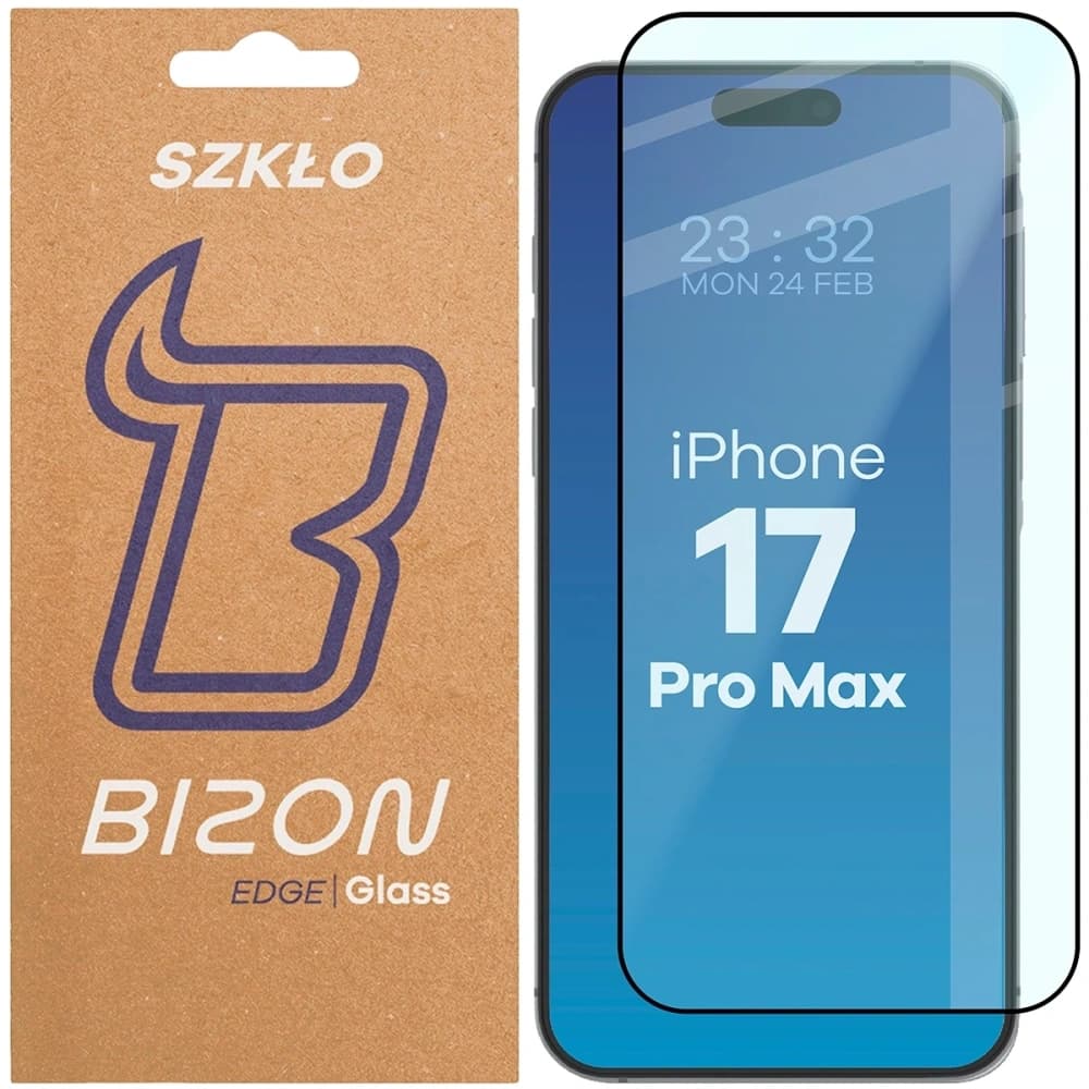 Bizon Glass Edge 2 Apple iPhone 17 Pro Max fekete keret