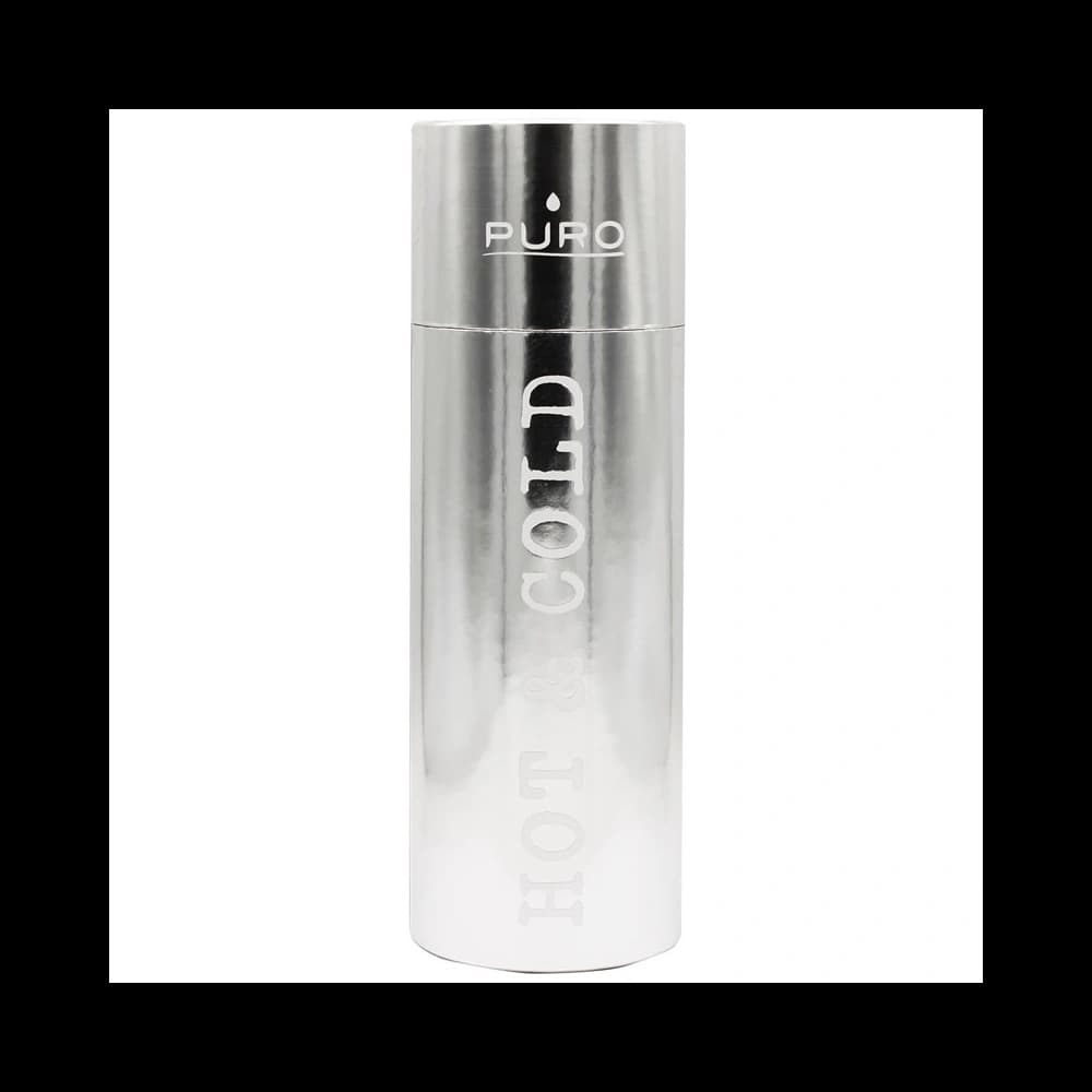 Puro Edelstahl Thermoflasche Hot&Cold 1000ml (Metallic Silber) - 2