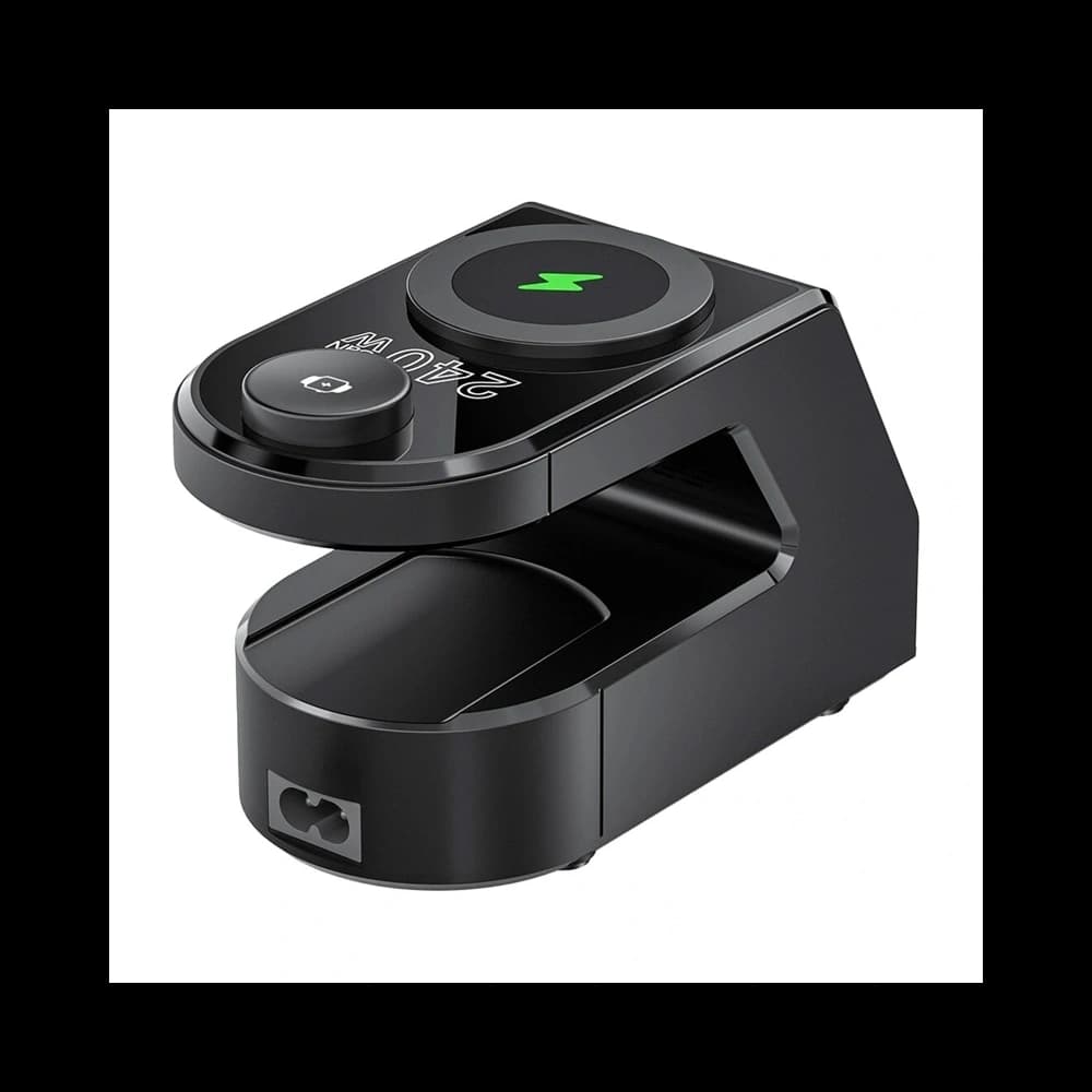 Blitzwolf BW-FW10 Budík s bezdrátovou nabíječkou 2xUSB-A 60W, 4xUSB-C 120W, pro telefon, hodinky - 3