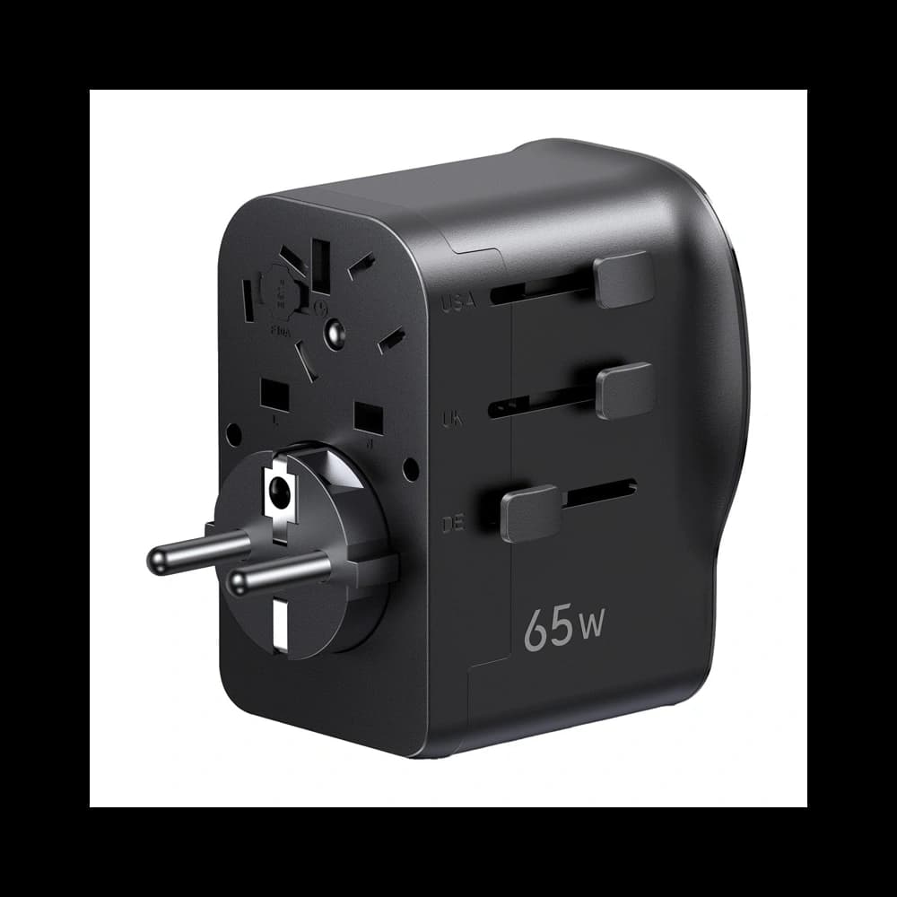 Uniwersalny adapter podróżny / ładowarka sieciowa Ugreen S550, 65W, 2x USB-C, 1x USB-A - 2