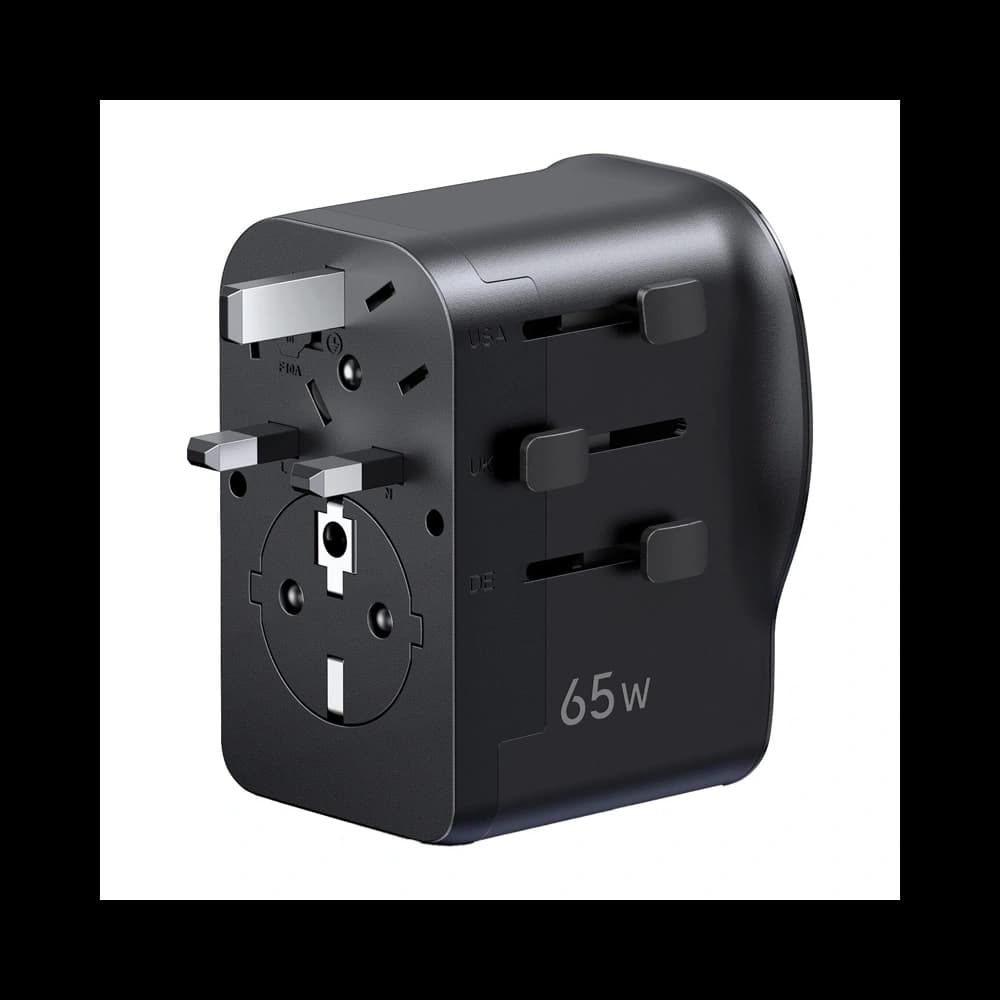 Uniwersalny adapter podróżny / ładowarka sieciowa Ugreen S550, 65W, 2x USB-C, 1x USB-A - 3