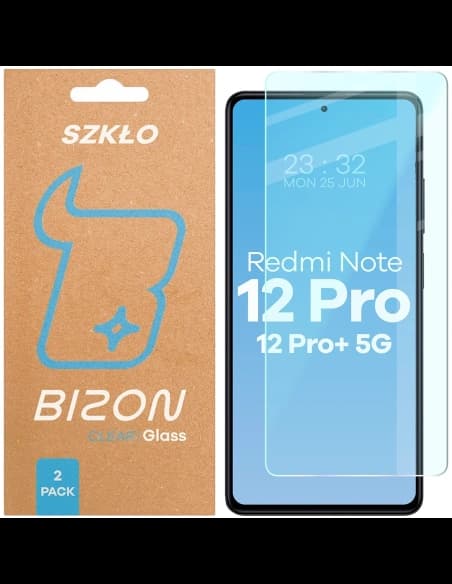 Szkło hartowane Bizon Glass Clear Duo do Xiaomi Redmi Note 12 Pro 5G / Note 12 Pro Plus 5G, 2 sztuki