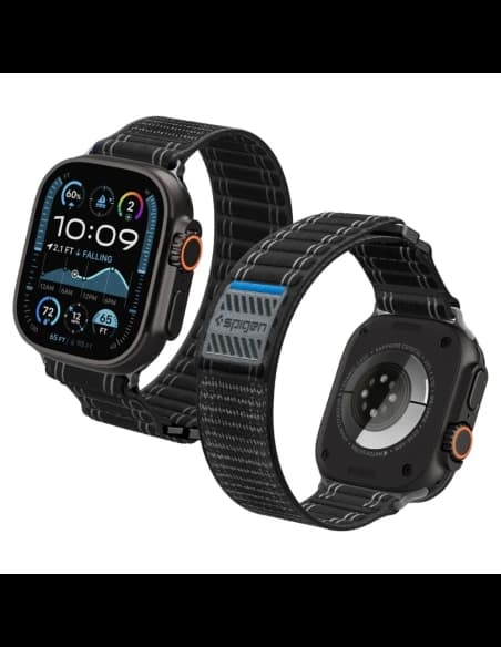 Pasek Spigen WBF0 Band Apple Watch 8 / 9 / 10 / 11 / Se / Ultra (44 / 45 / 46 / 49 Mm) Black