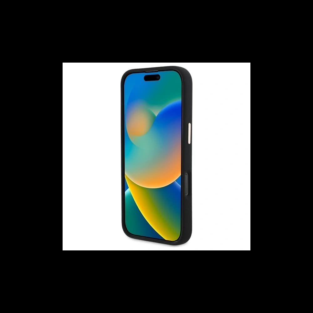 Guess Apple iPhone 16 Pro hardcase Silicone Script Metal Logo & Frame black - 5