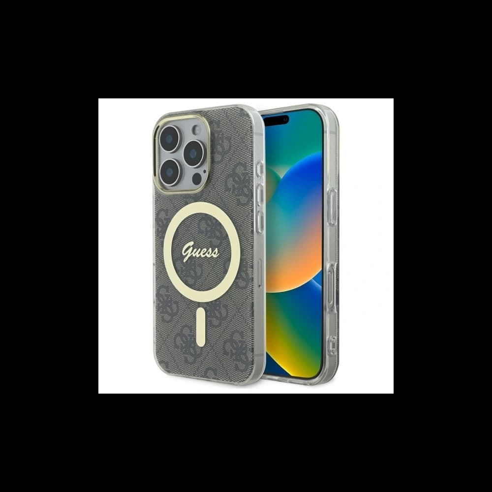 Guess Apple iPhone 16 Pro Max hardcase IML 4G MagSafe brown