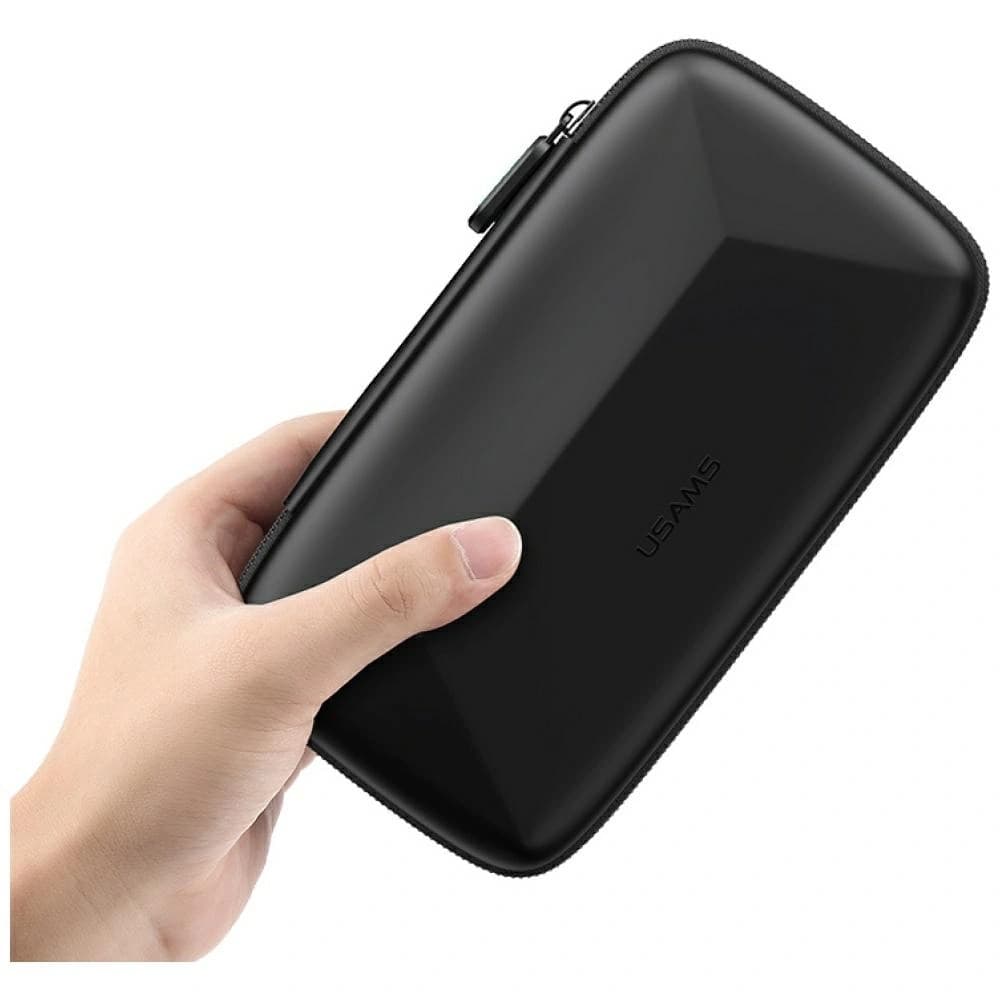 USAMS JX Jane06 fekete utazótáska / táska kiegészítők számára - 2