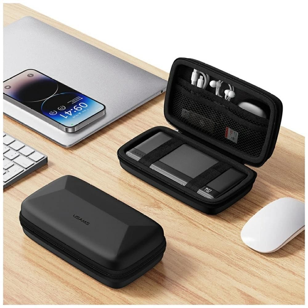 USAMS JX Jane06 fekete utazótáska / táska kiegészítők számára - 4