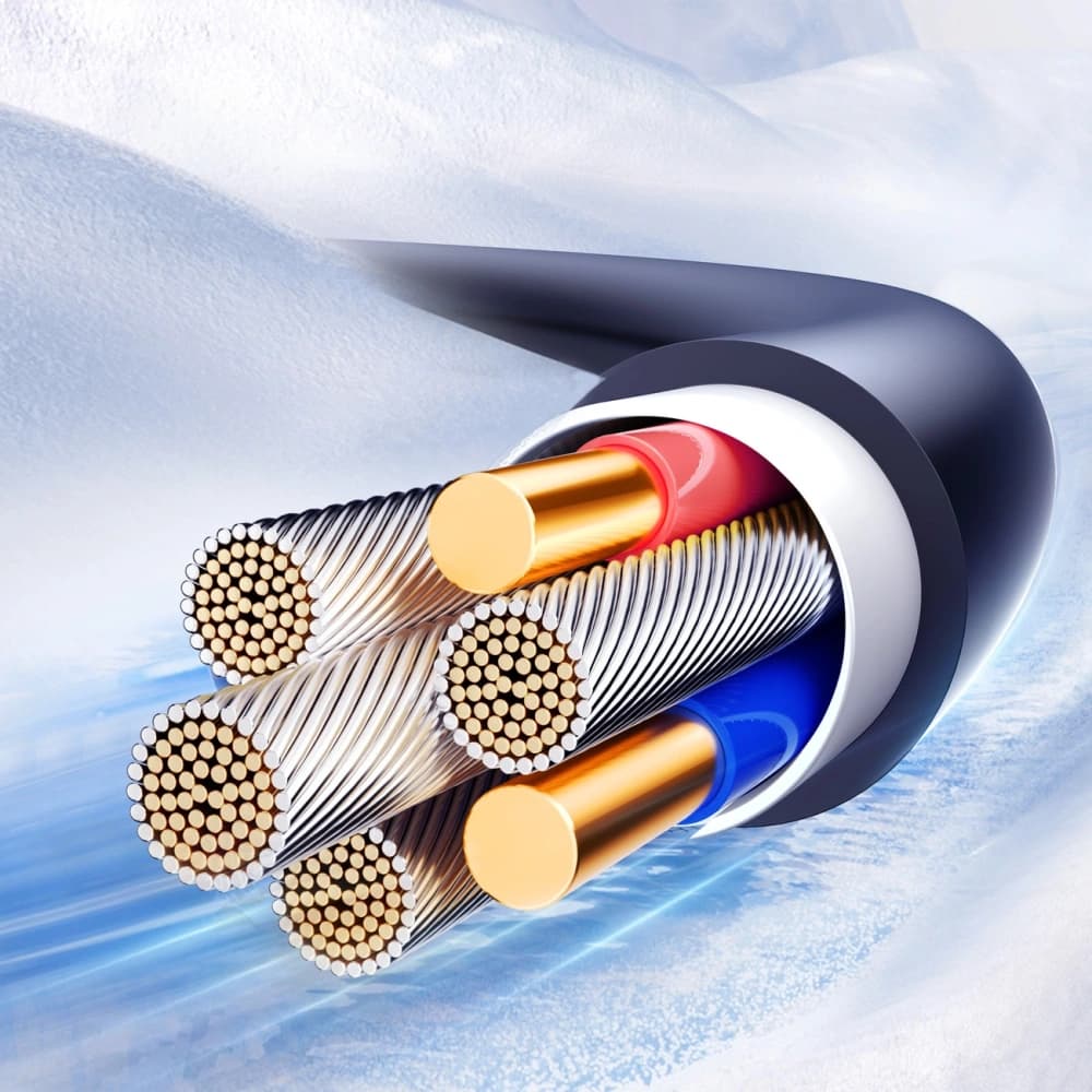 [CR] Joyroom S-A43 Crystal-Clear sorozat 30W USB-C / Lightning 1,5m fekete spirál kábel - 8