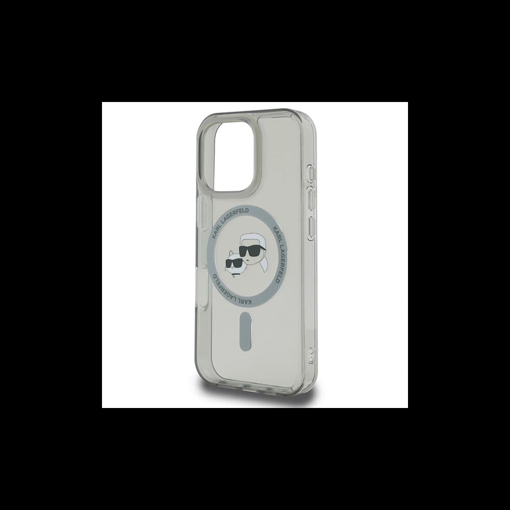 Karl Lagerfeld Apple iPhone 16 Pro hardcase IML Metal Karl&Choupette Head MagSafe negru - 6