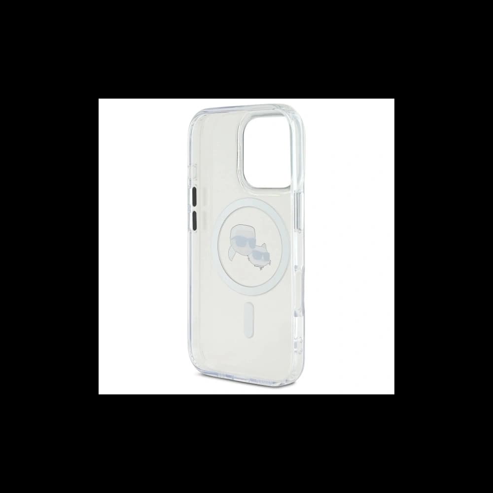 Karl Lagerfeld Apple iPhone 16 Pro Max hardcase IML Metal Karl&Choupette Head MagSafe bílá - 7