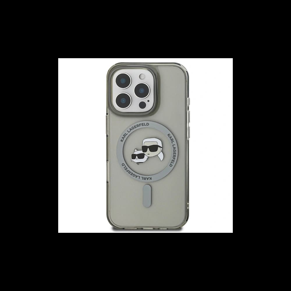 Karl Lagerfeld Apple iPhone 16 Pro Max hardcase IML Metal Karl&Choupette Head MagSafe černá - 3