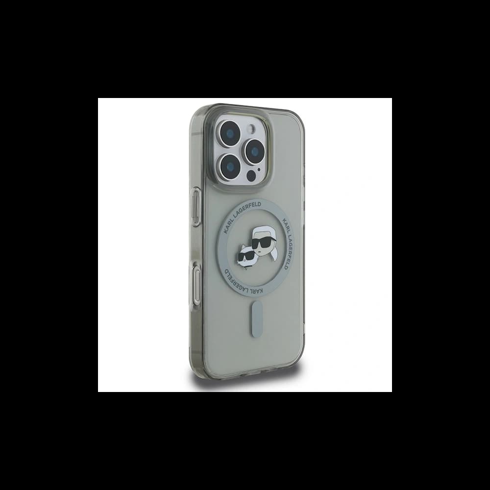 Karl Lagerfeld Apple iPhone 16 Pro Max hardcase IML Metal Karl&Choupette Head MagSafe černá - 4