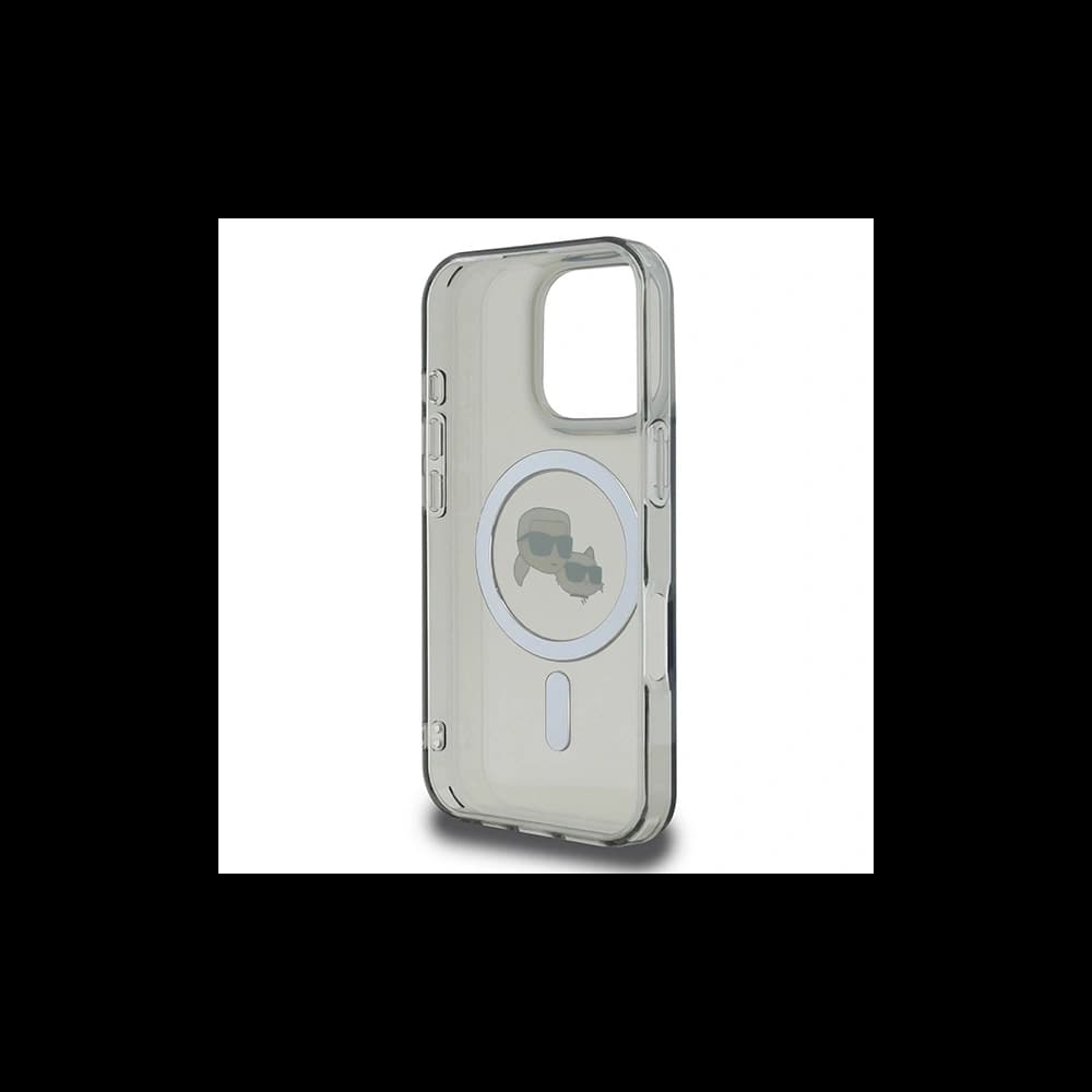 Karl Lagerfeld Apple iPhone 16 Pro Max hardcase IML Metal Karl&Choupette Head MagSafe černá - 7