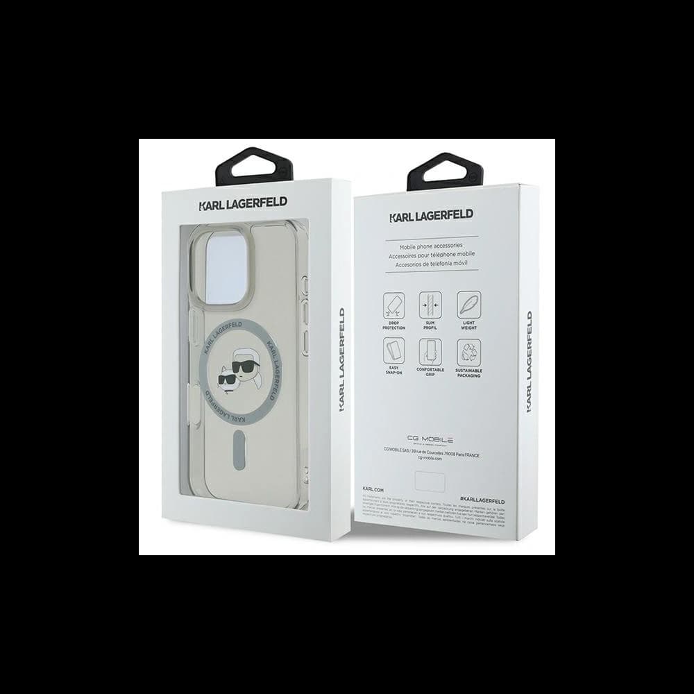 Karl Lagerfeld Apple iPhone 16 Pro Max hardcase IML Metal Karl&Choupette Head MagSafe černá - 8