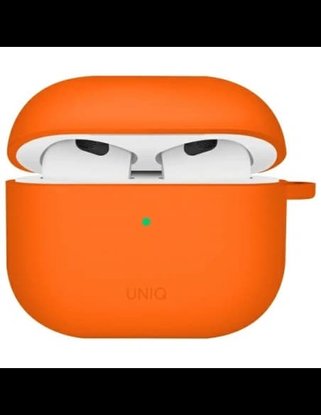 UNIQ Nexo Apple AirPods 4 + Szilikon fülhallgató kampók narancssárga