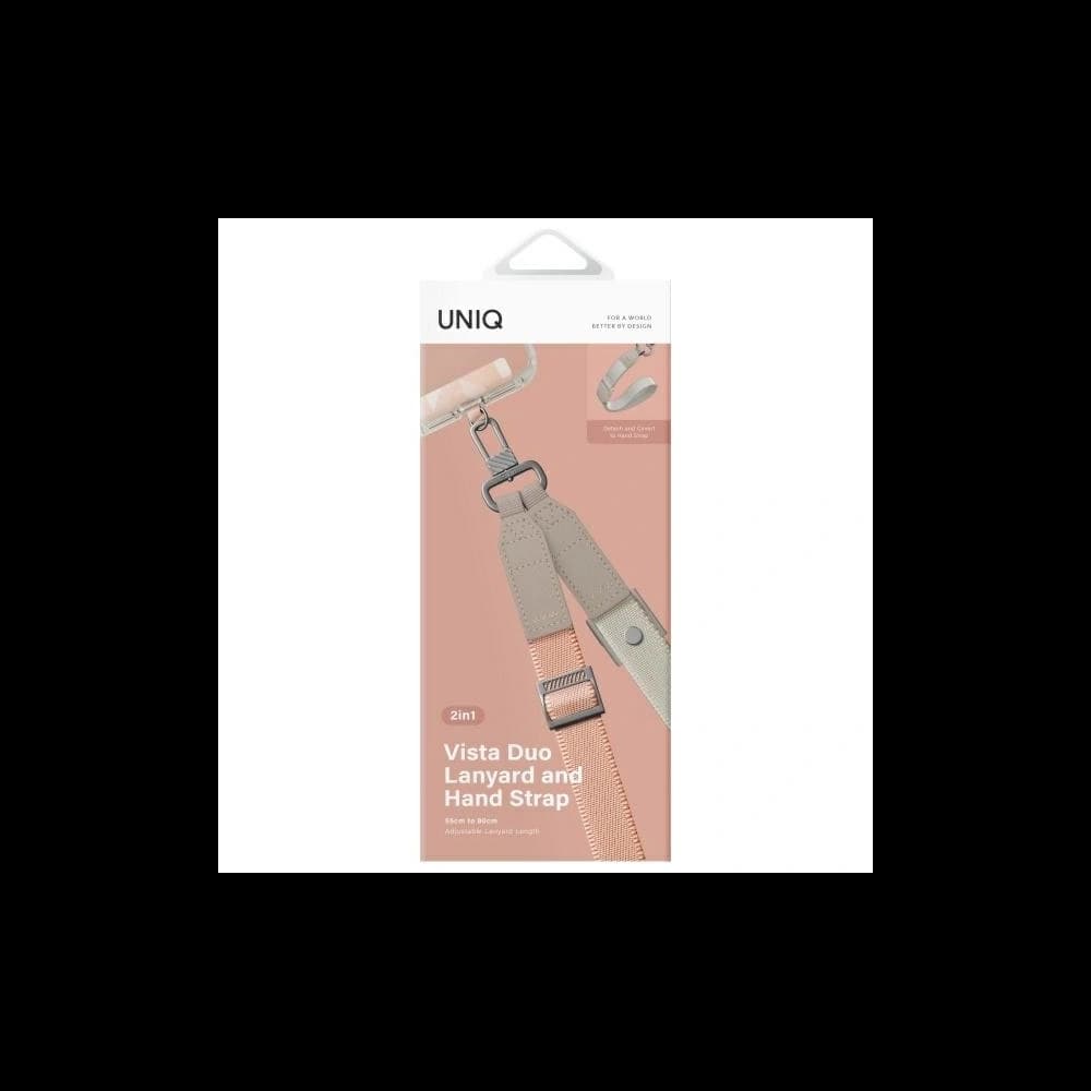 UNIQ Universal 2in1 lanyard pentru telefon Vista piersică-bej - 4