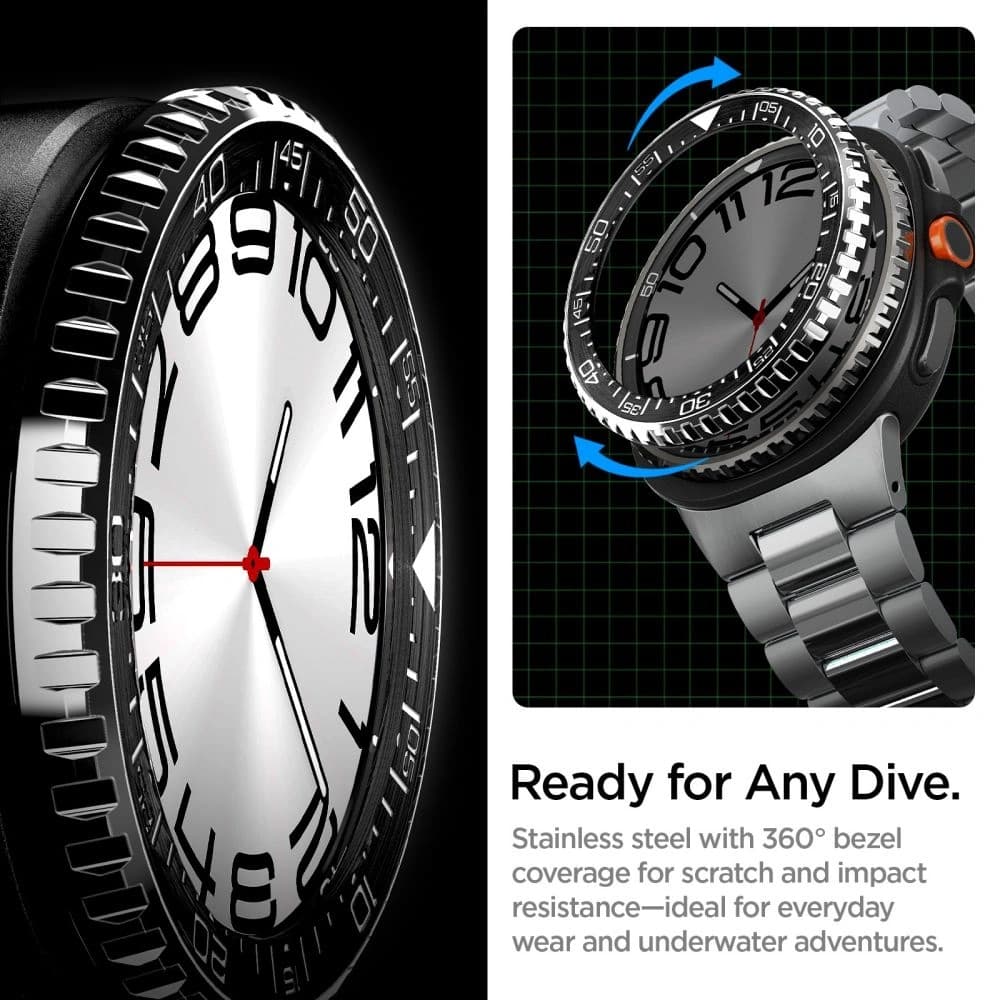 Spigen Bezel Tune Pro Diver Samsung Galaxy Watch 8 Classic 46mm Schwarz - 12