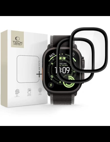 Tech-Protect Sticlă Ring Apple Watch Ultra 1 / 2 / 3 49mm Negru [2 PACHET]