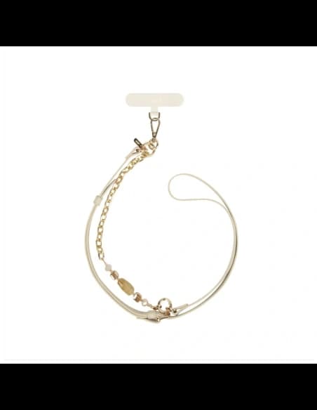 Uniwersalna smycz do telefonu 2w1 UNIQ Coehl Caryne kremowy