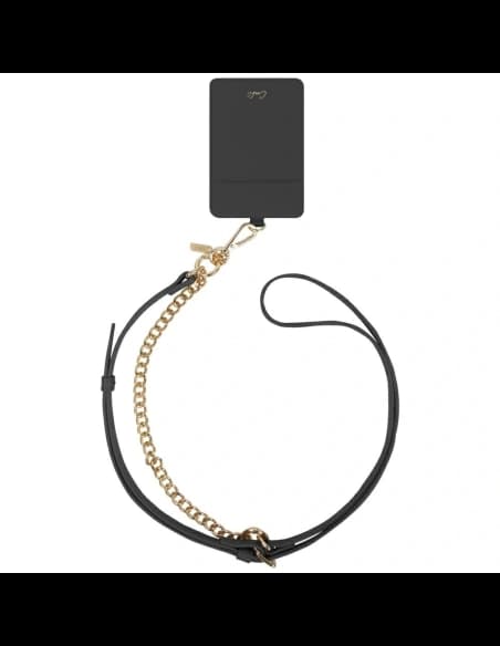 Uniwersalna smycz do telefonu 3w1 UNIQ Coehl Caryne z portfelem na karty ebony