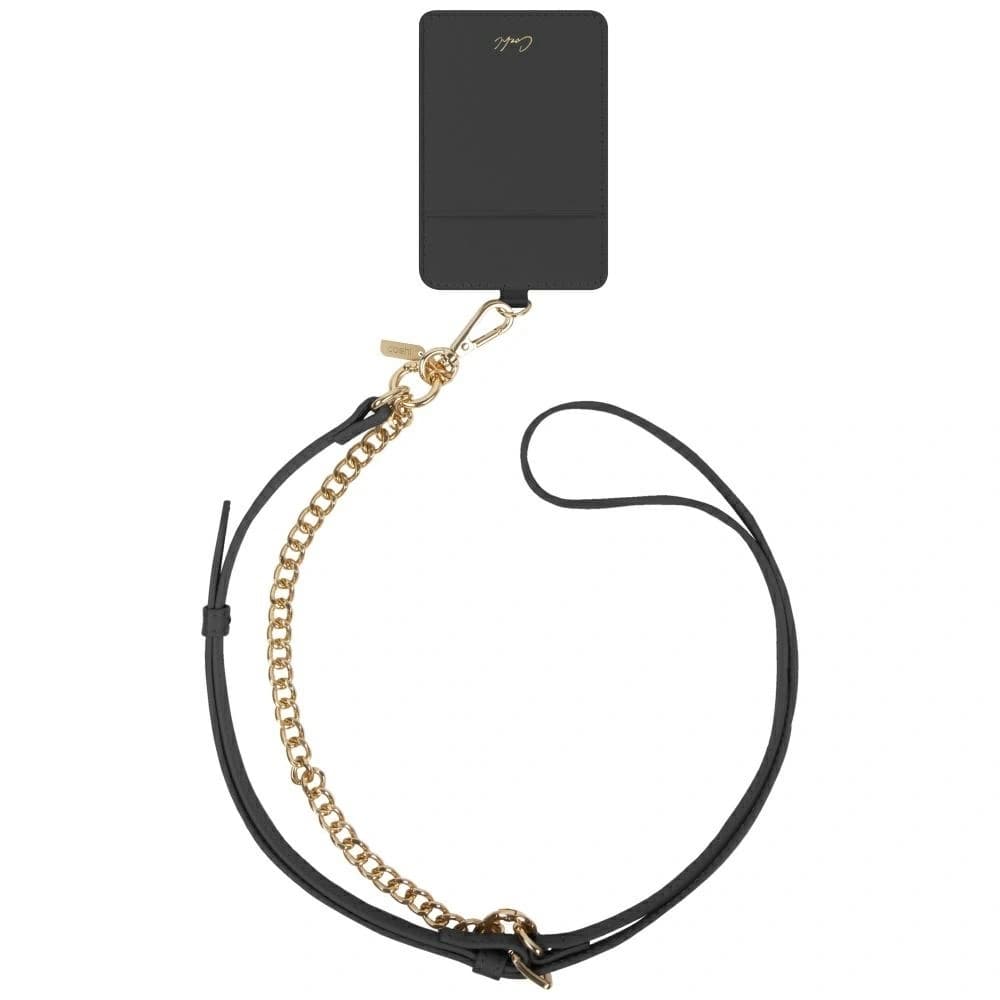 UNIQ Universal 3in1 lanyard pentru telefon Coehl Caryne cu portofel pentru carduri din lemn de ebene - 1