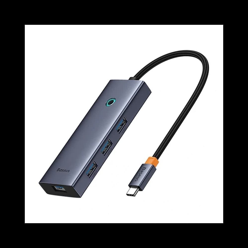 Baseus UltraJoy HUB 5v1 USB-C / HDMI4K@30Hz, 4xUSB-A 3.0 (šedá) - 3