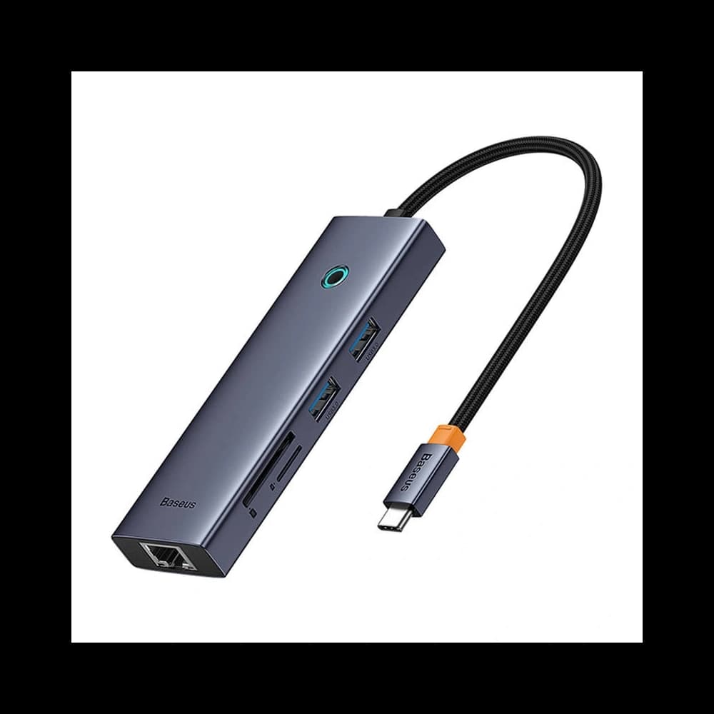 Baseus UltraJoy HUB 7v1 7-portový USB-C / HDMI4K@30Hz, 2xUSB-A 3.0, USB-C PD, RJ45, SD/TF3.0 - 2