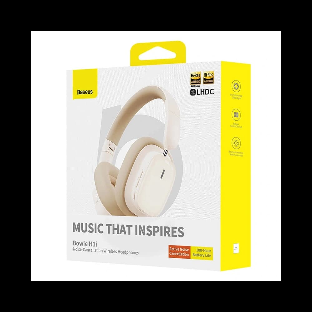 Baseus Bowie H1i ANC Wireless Over-Ear Headphones Bluetooth 5.3 (white) - 8