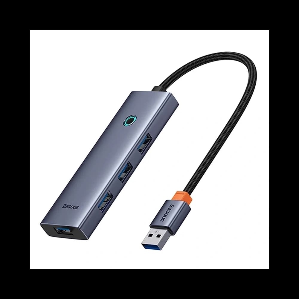 Baseus UltraJoy HUB 4v1 adaptér USB-A / 4xUSB-A 3.0 (šedý) - 4