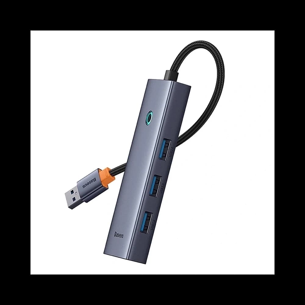 Baseus UltraJoy HUB 4v1 adaptér USB-A / 4xUSB-A 3.0 (šedý) - 5