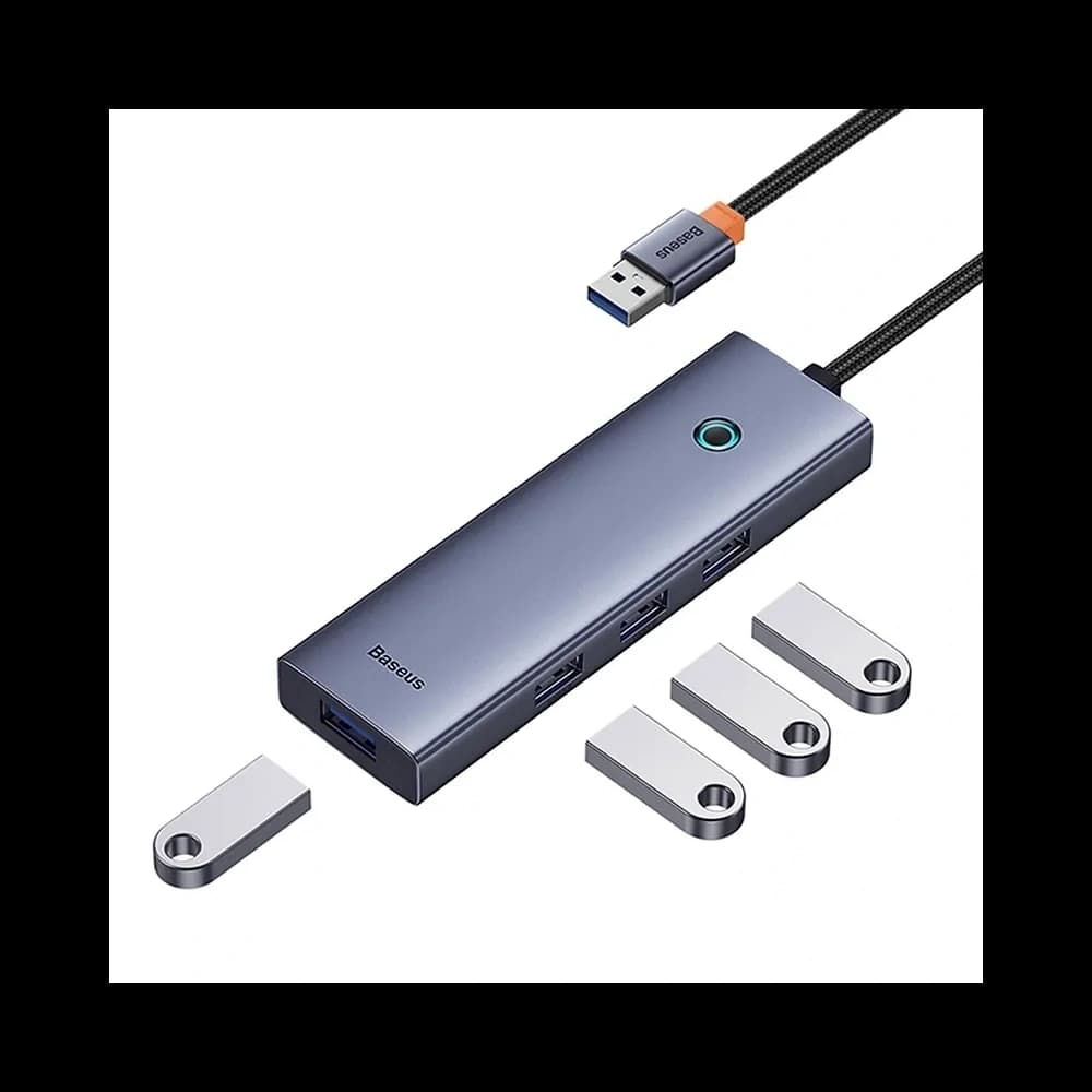 Baseus UltraJoy HUB 4v1 adaptér USB-A / 4xUSB-A 3.0 (šedý) - 6