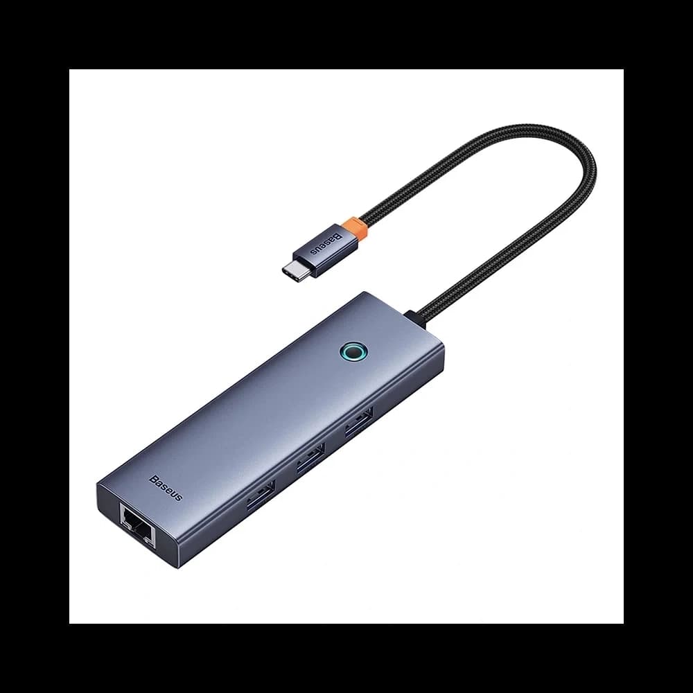 Baseus UltraJoy HUB 6v1 USB-C / HDMI4K@30Hz, 3xUSB-A 3.0 + USB-C PD + RJ45 (šedá) - 3