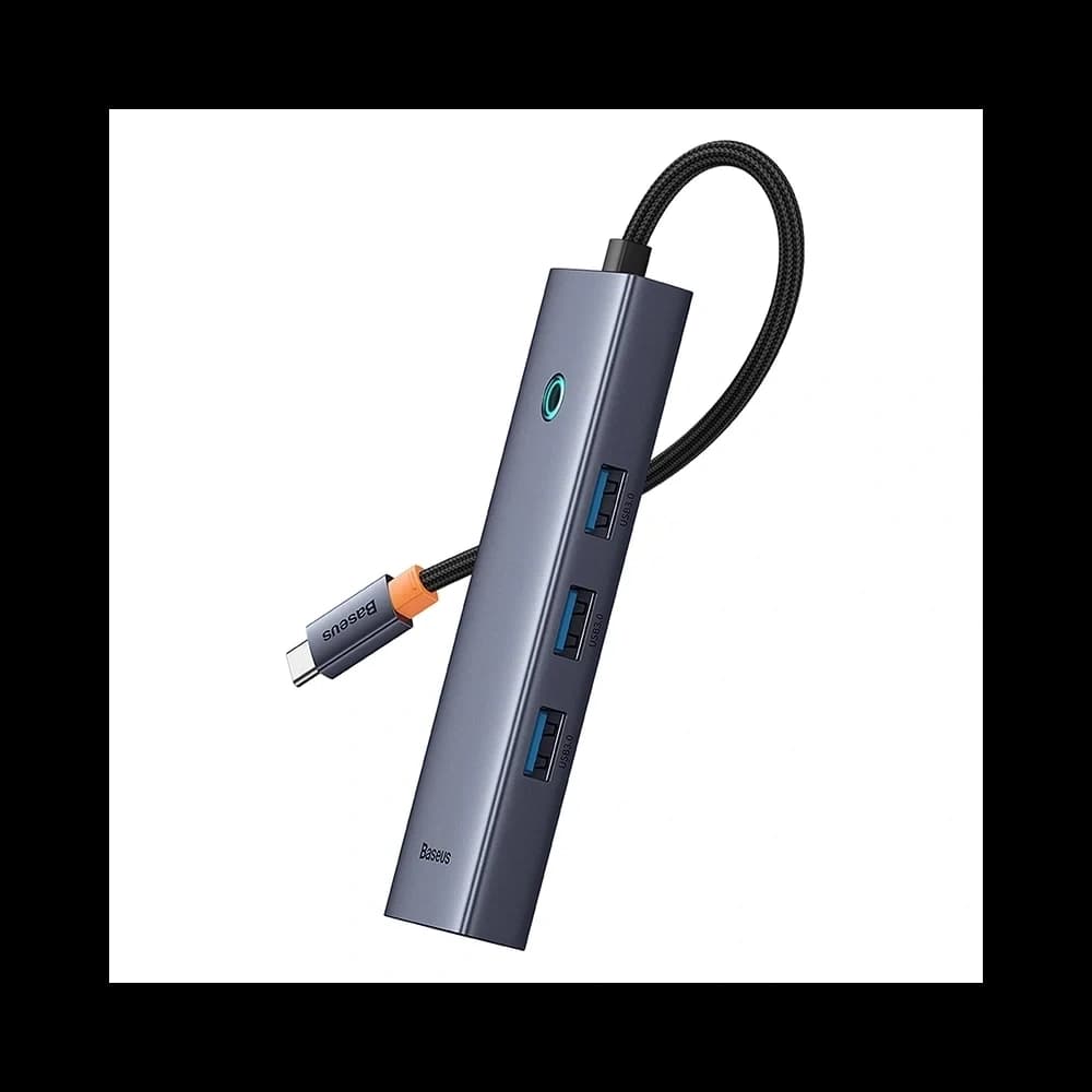 Baseus UltraJoy HUB 6v1 USB-C / HDMI4K@30Hz, 3xUSB-A 3.0 + USB-C PD + RJ45 (šedá) - 5