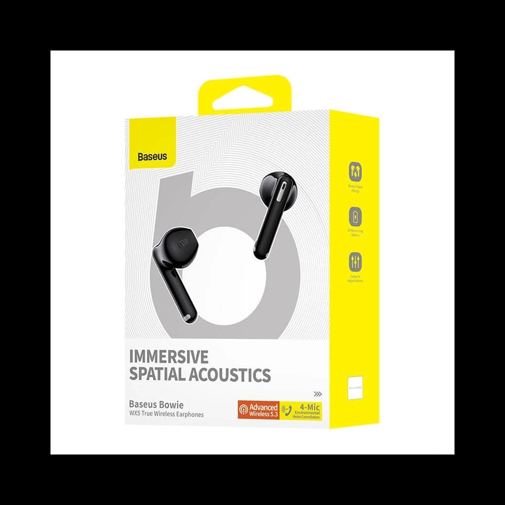 Căști wireless Baseus Bowie WX5 TWS Bluetooth 5.3 (negru) - 7