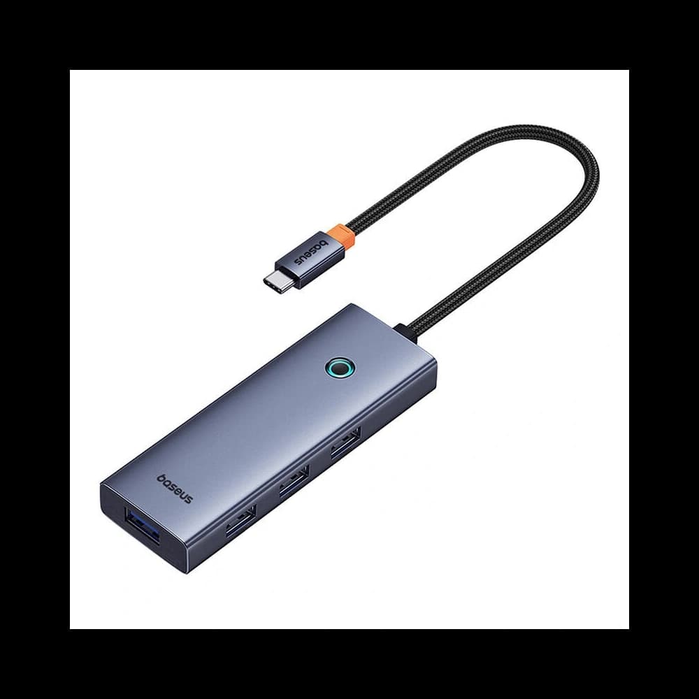 Baseus UltraJoy HUB 5v1 USB-C / 4xUSB-A 3.0, USB-C PD (šedá) - 5