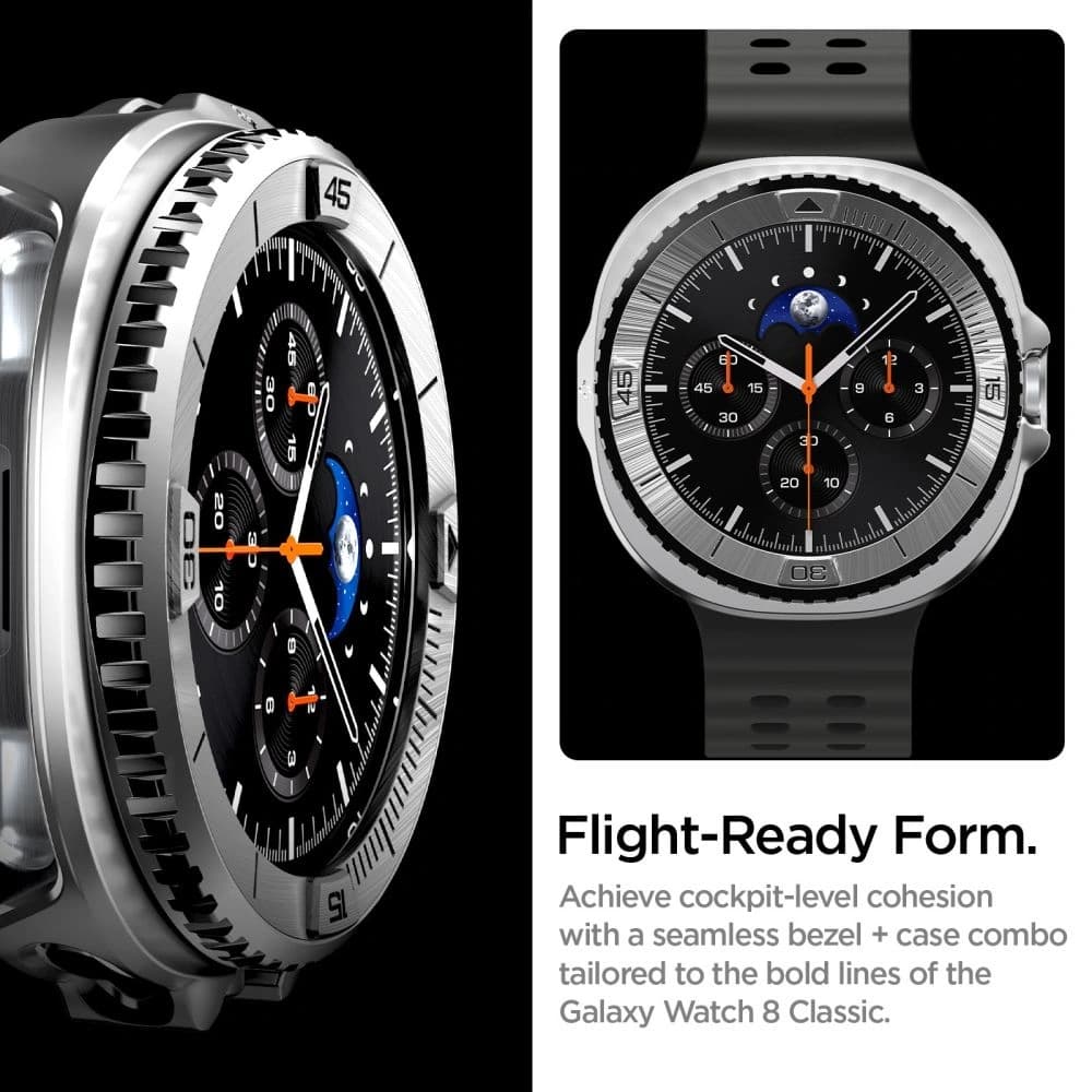 Spigen Bezel Tune Pro Pilot Samsung Galaxy Watch 8 Classic 46mm Silber - 12