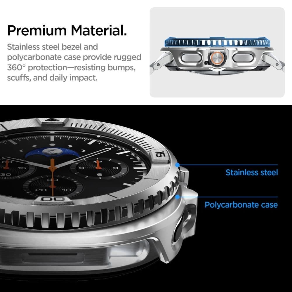 Spigen Bezel Tune Pro Pilot Samsung Galaxy Watch 8 Classic 46mm Silber - 13