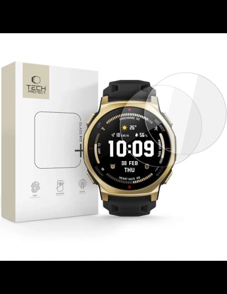 Tech-Protect Glass Fit+ Amazfit T-rex 3 Pro 44mm Clar [2 PACHET]