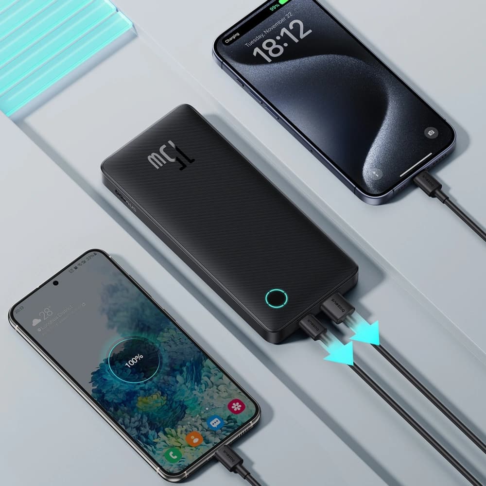 Powerbank Baseus Airpow Lite 10000mAh 15W mit Baseus Simple USB-C Kabel 30cm schwarz - 4