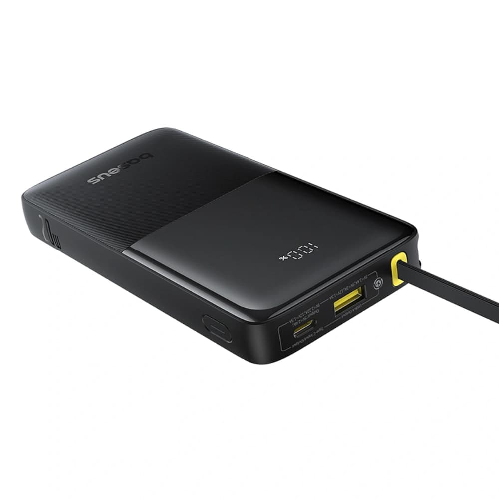 Powerbank Baseus Bipow 2 10000mAh 20W mit digitalem Display + integriertem USB-C-Kabel schwarz - 6