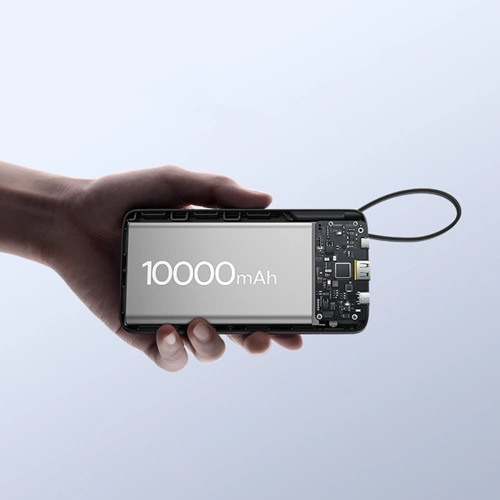 Powerbank Baseus Bipow 2 10000mAh 20W mit digitalem Display + integriertem USB-C-Kabel schwarz - 14